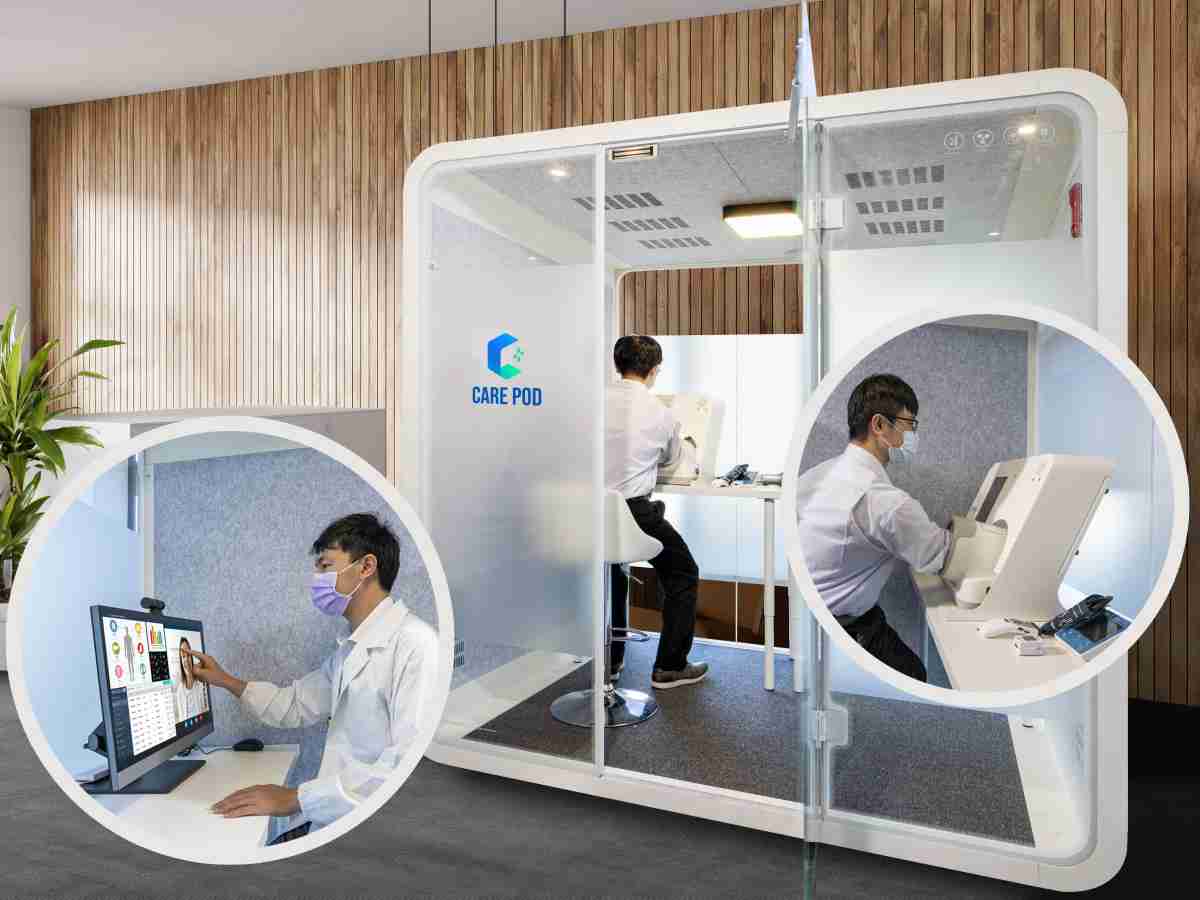 达擎于医疗科技展中展出＂远距诊疗舱＂，，，，以因应医疗数字化及社会高龄化趋势下、、、、复诊及慢性病患等族群对于远距看诊需求逐渐升高所推出的创新整合方案。。。。多功能合一、、、、高隐私性的远距诊疗舱可根据病患端与医师端的不同需求，，，提供弹性化及客制化功能，，，节省医生和病患的精力及时间