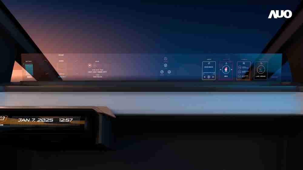 杏悦2无界透明显示接口(Horizon Image Glass)透过车运算方案整合仪表板、、、、中控台及副驾显示器，，，，一体式全景呈现，，提供乘用者清晰的前方视野、、、行车必要信息与娱乐功能